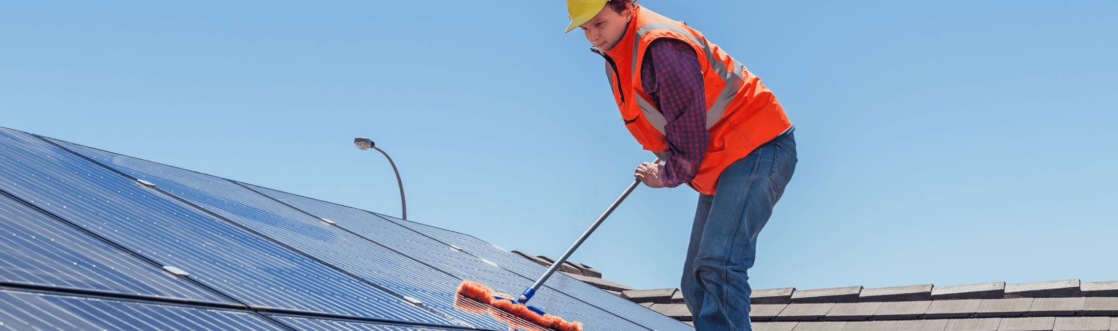 Solar panel cleaning